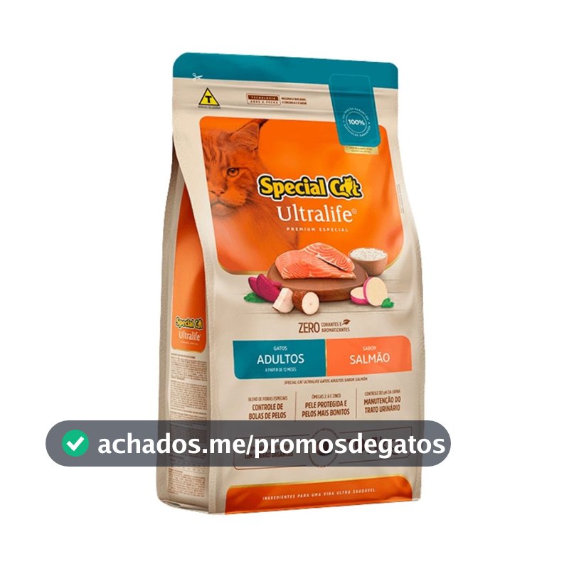 Ração Special Cat Ultralife Adultos Salmão - 10,1Kg