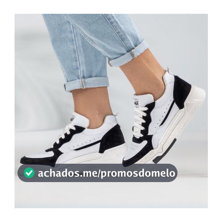 Tênis Sneaker Feminino Jade Casual GuGi Branco Com Detalhes de Camurça Solado Confort 623-GG