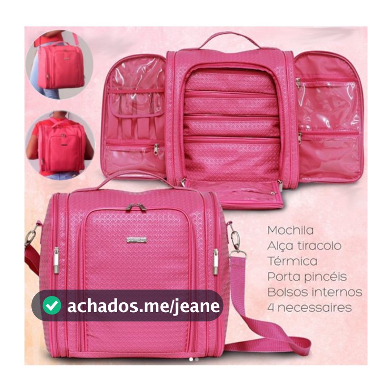 Bolsa / Mochila multi uso + 4 organizadores Manicure / Cabeleireira / Maquiadora - B01
