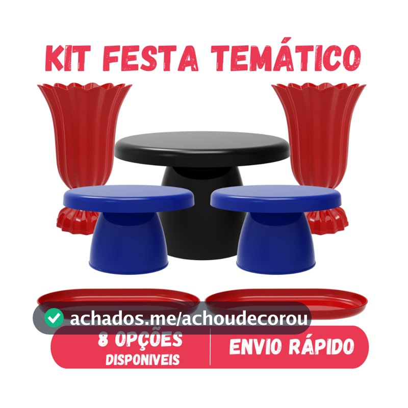 Kit Temático 7 Peças Festas Aniversário Casamentos