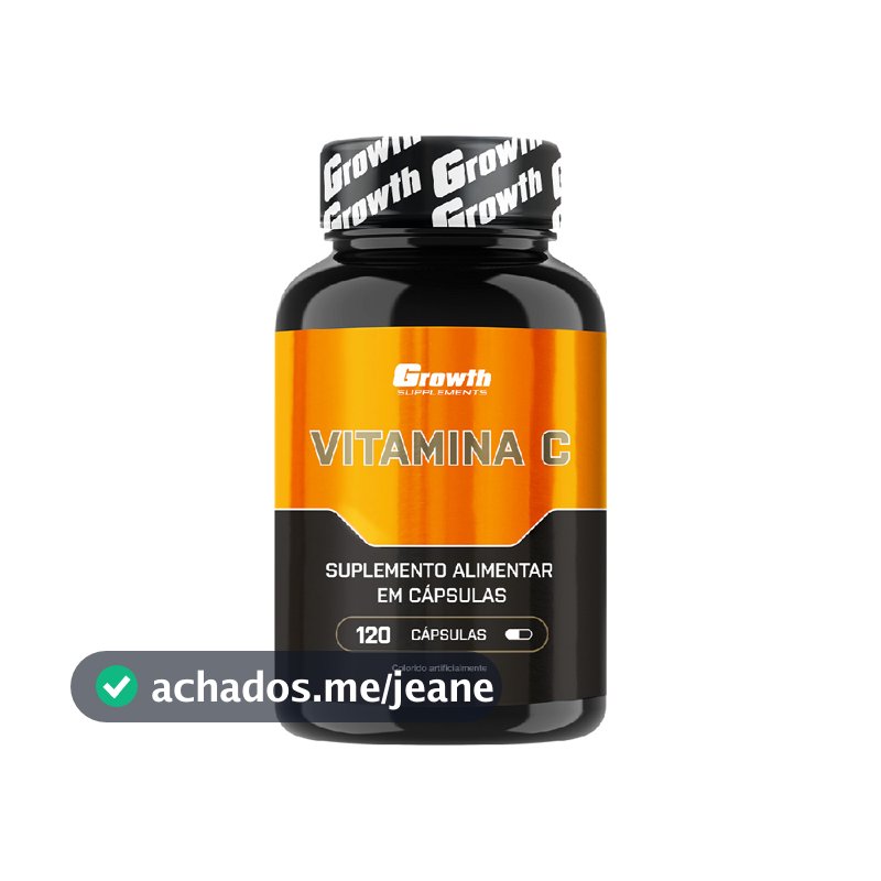 Vitamina C 120 Cápsulas - Growth Supplements Sabor Natural