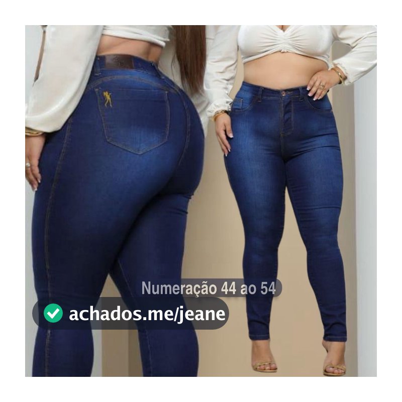 Calça Jeans Plus Size Com Elastano Super Conforto 44 ao 54
