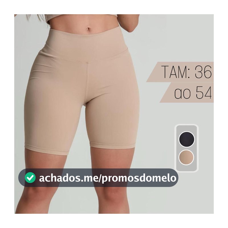 Short Bermuda Segunda Pele Poliester Anágua Feminina Anti Atrito