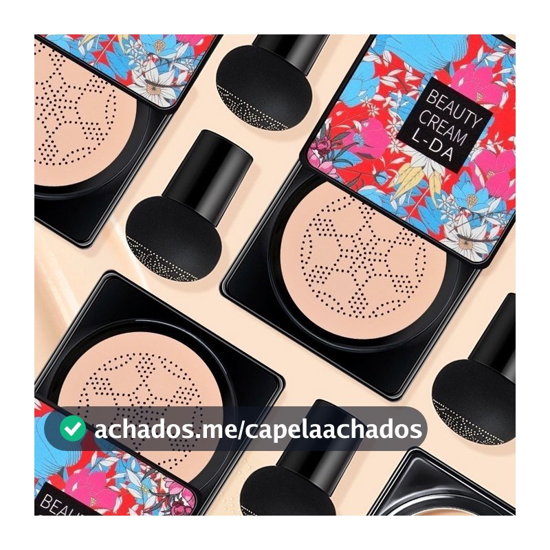 BB Cream/Base/Corretivo com Esponja com Formato de Cogumelo / Base Clareador Maquiagem Creme Clareador Cor Marfim