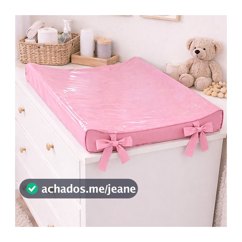 Trocador de Fralda Luxo Anatômico De Cômoda Para Bebe Plastificado Capa Removivel Cores lisa