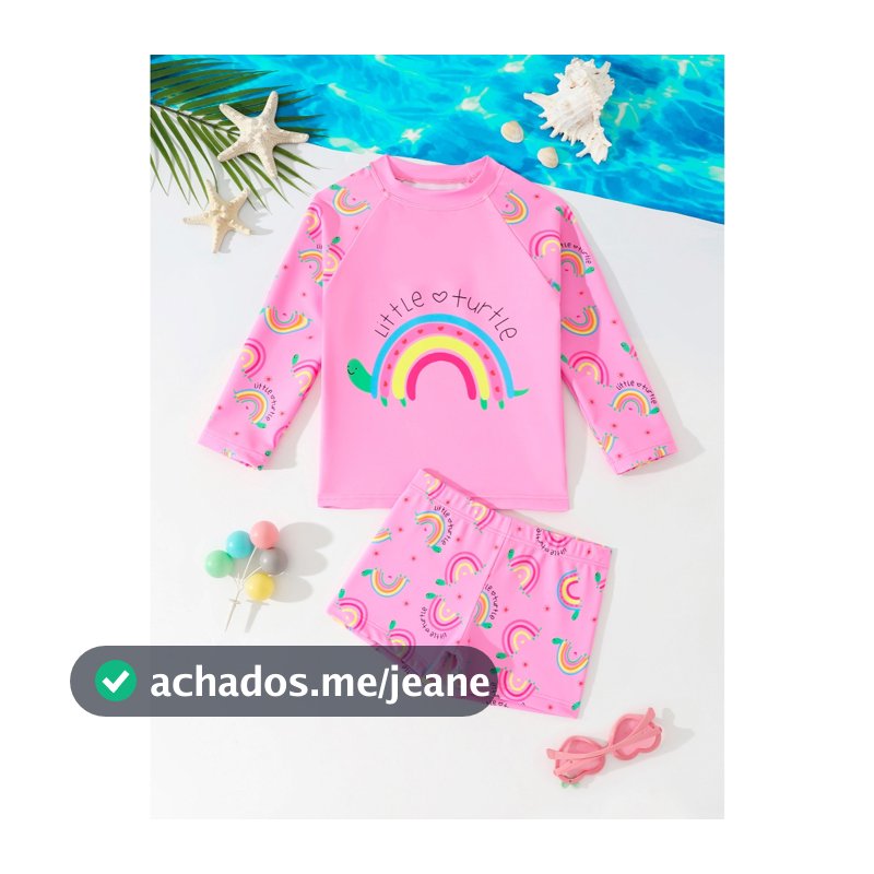 RWX VEST Conjunto de Praia Infantil com Estampa Alegre e Proteção Confortável 2024 B3117