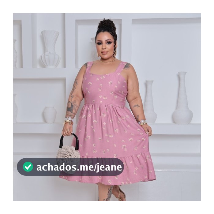 Vestido Midi Plus Size Alça de Regata Versatilidade e Conforto para Tamanhos Grandes