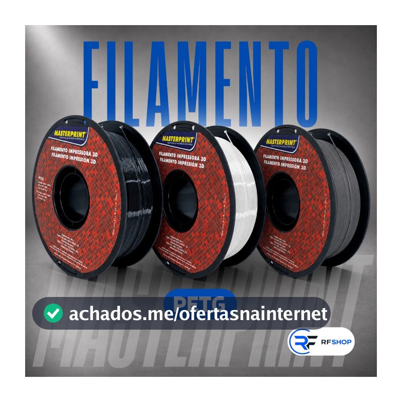 Filamento PETG 3D 1.75mm 1KG Cores a escolha para Impressora 3D l Masterprint