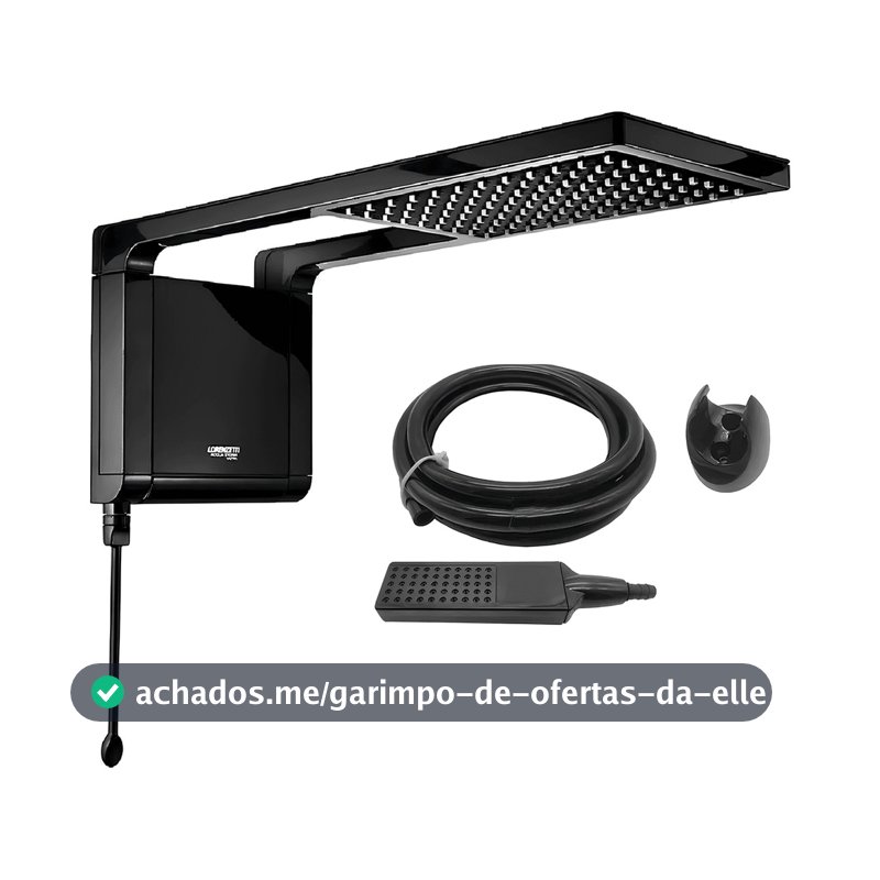 Chuveiro Elétrico De Parede Lorenzetti Acqua Ultra Storm Preto 220V ou 127V