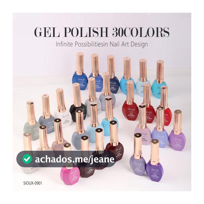 Kit Esmalte em Gel Sioux – 6 Cores Vibrantes Gel Polish UV/LED 12ml Cada