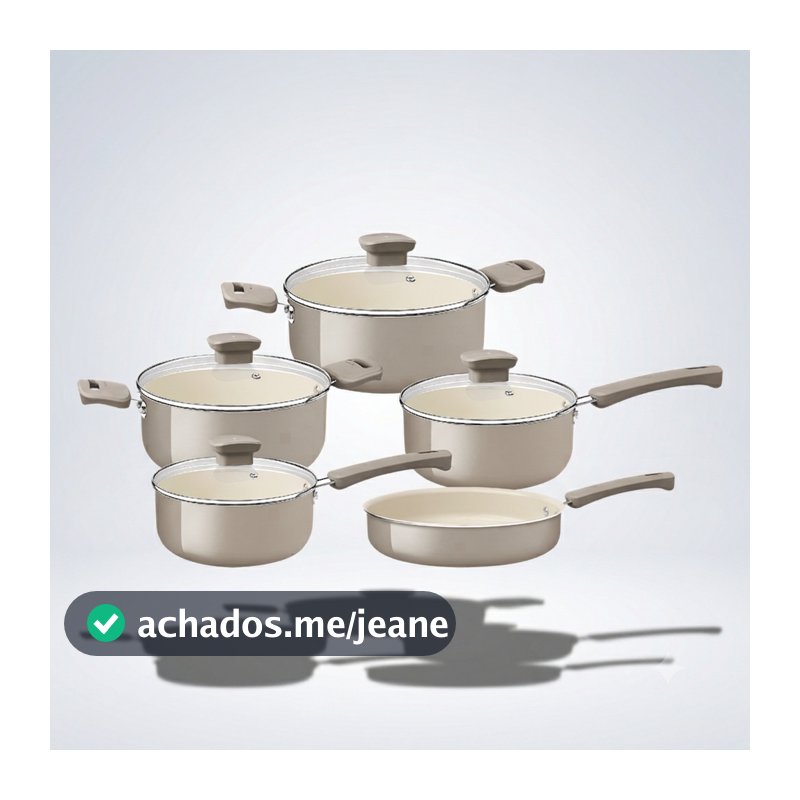Jogo de panelas tramontina ceramica 5 peças antiaderente veronese