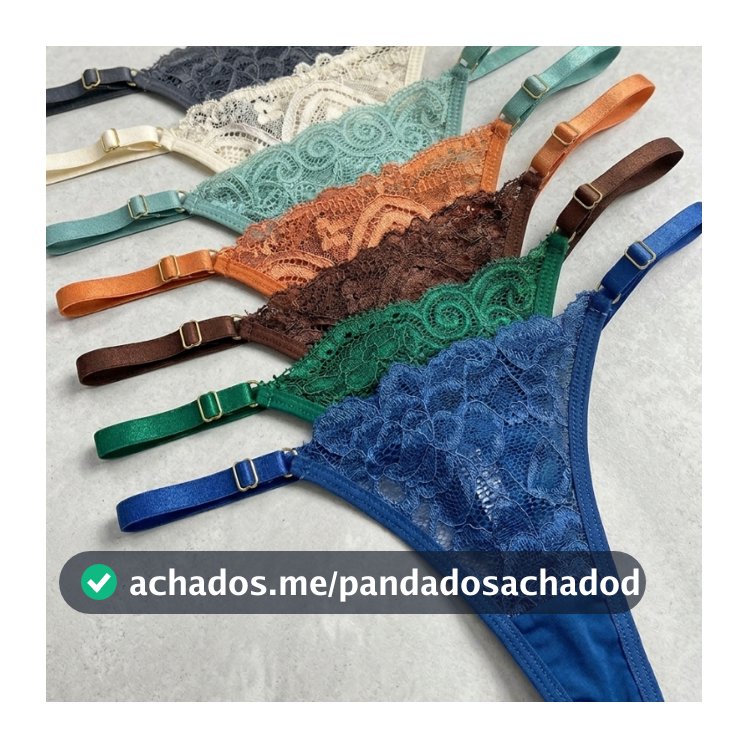 Kit com 5 Calcinhas com Regulagem Fio Duplo de Renda Microfibra Dupla Lingerie Feminina Moda Intima