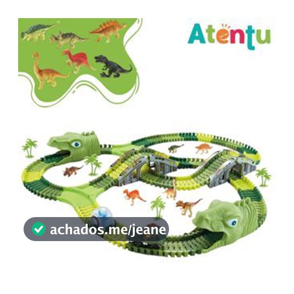 Pista de Carrinhos Dinossauro Looping Radical Luz e Acessórios  217 Peças