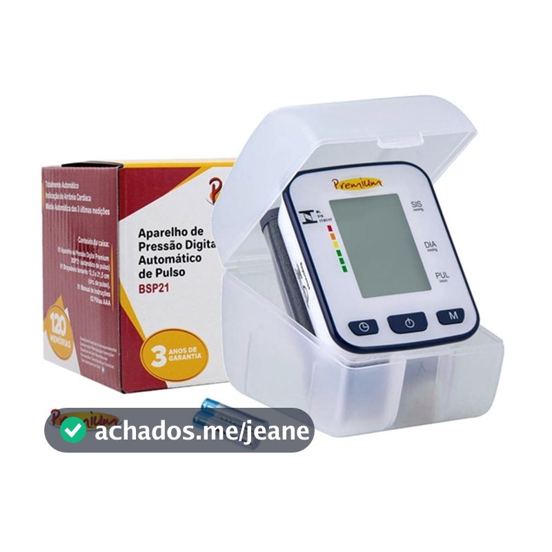 Aparelho medidor de pressão arterial digital de pulso G-Tech BSP21