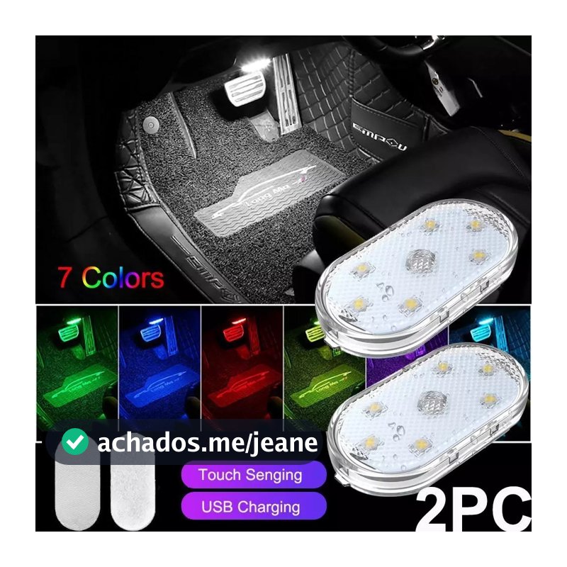 Luz Interior Do Carro Toque Ambiente Luz Teto Leitura De LED Estilo Noite De Carregamento USB