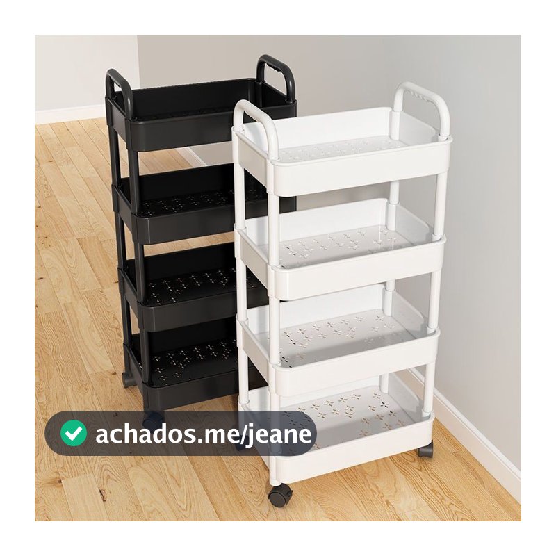 Organizador Móvel Com 4 Prateleiras Para Diversos Itens Com Rodinha(entrega em 24 horas)