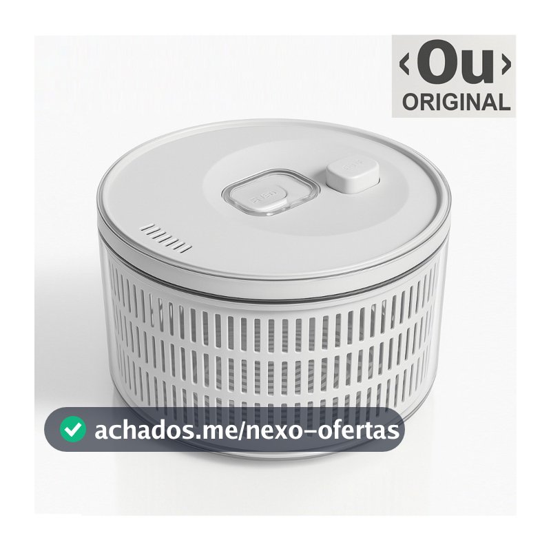 Secador de Salada 5.5L Organizador Geladeira Manual Folhas Giratório Legumes Verdura Alface Alimento
