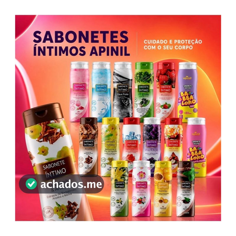 Sabonete Intimo Liquido Feminino 10 Unidades Testado e Aprovado Dermatologicamente