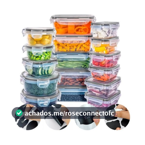 Conjunto De 16 Potes Herméticos Croix Com Tampa E Trava