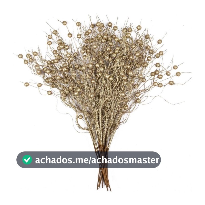 Enfeites De Natal 43CM Glitter Berry Haste Ramo Flores Falsas Para Decoração De Árvore Casa