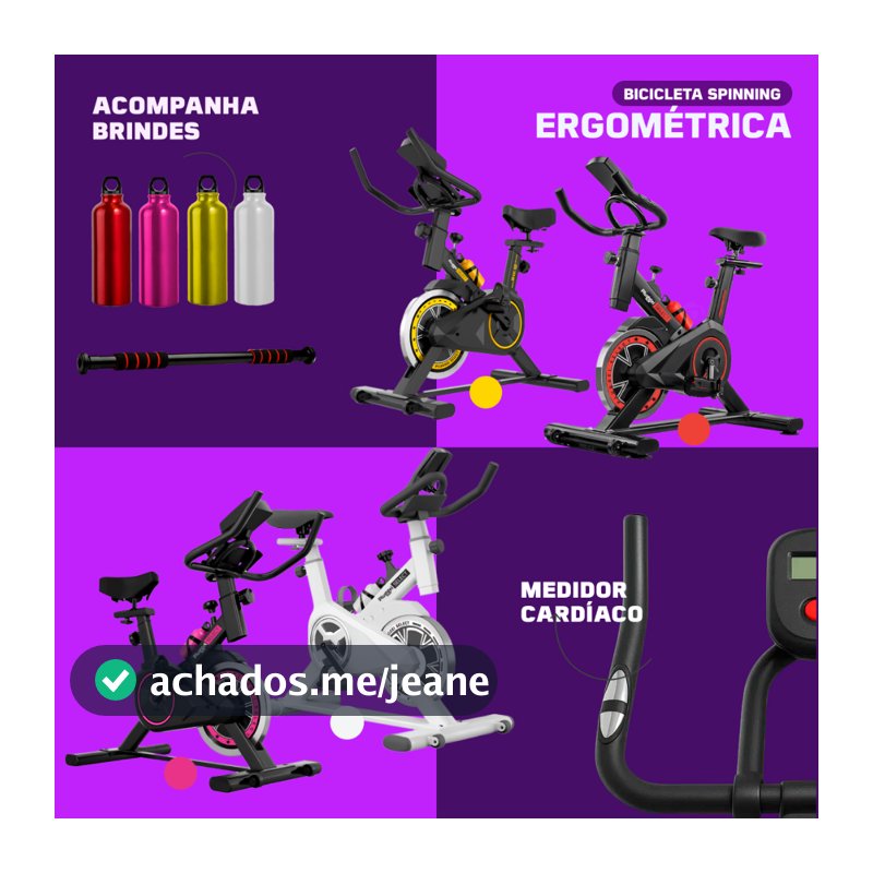 Bicicleta Spinning + Barra Fixa + Squeeze Garrafa Ergométrica Semi Profissional Sport até 120kg