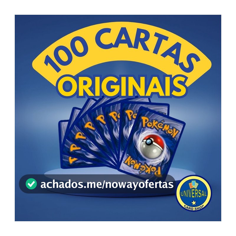 Cartas Pokemon Copag Lote de 50 ou 100 cards - Original - Brilhante Garantida