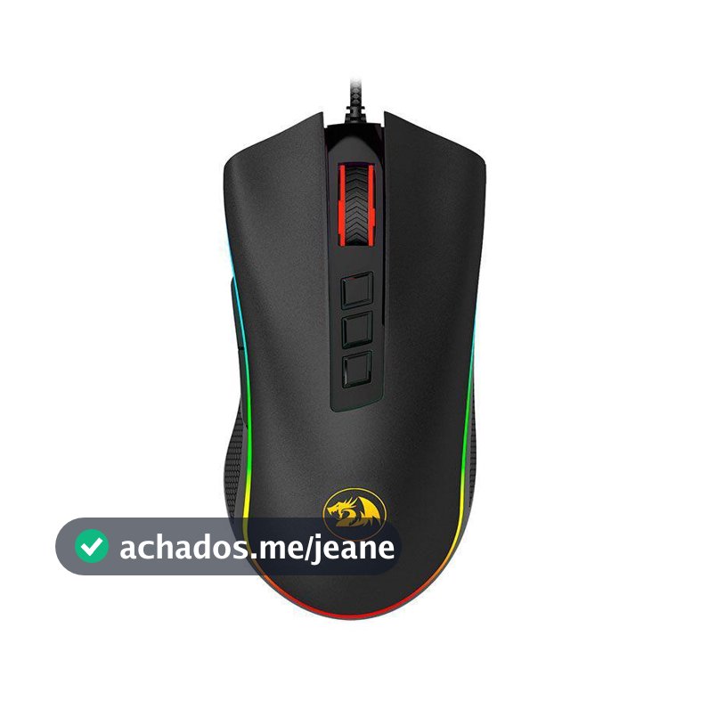 Mouse Gamer Redragon Cobra V3, RGB, 12400DPI, 8 Botoes, USB 2.0, Preto, M711-V3