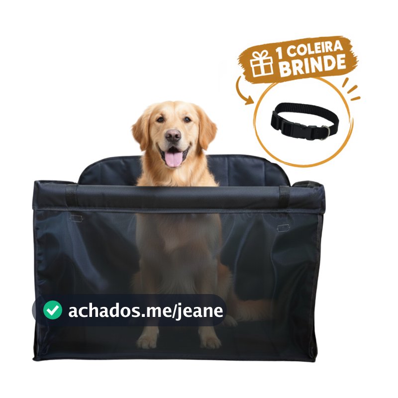 Assento de Carro Para Cachorro Médio e Grande Porte Cadeirinha Para Transporte Viagem Pet Seguro