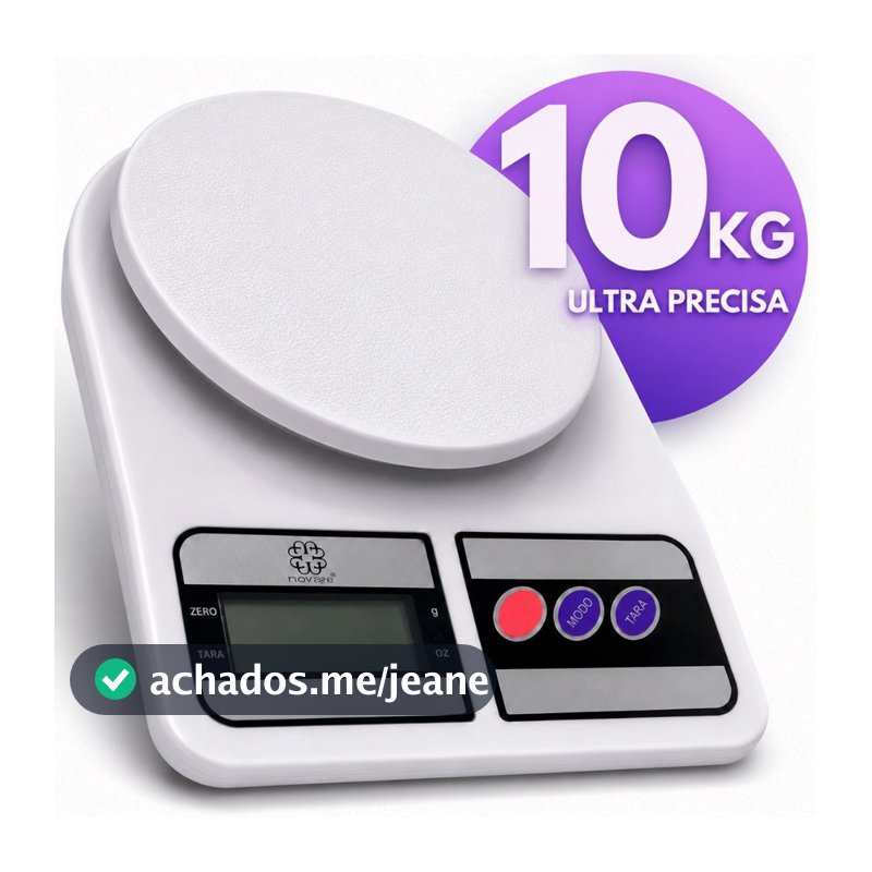 Balança Digital Cozinha 10Kg Cozinha Dieta Alimentos Precisão Digital Nutrição Confeitaria