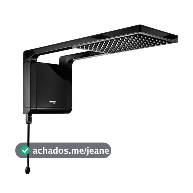 Chuveiro Elétrico Ducha Acqua Storm Ultra Preto 220v 7800w 6800w Lorenzetti