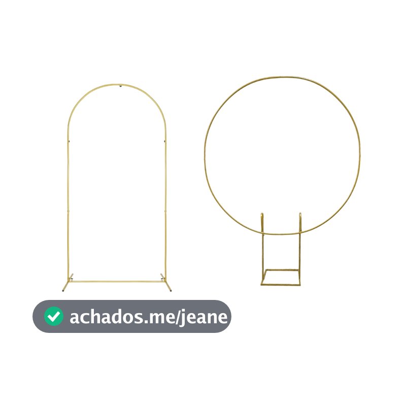 Kit 2 Painel Arco 1 Romano + 1 Rendondo Suporte Desmontável Estrutura Para Montar Fundo Com Bexigas de Festas Eventos