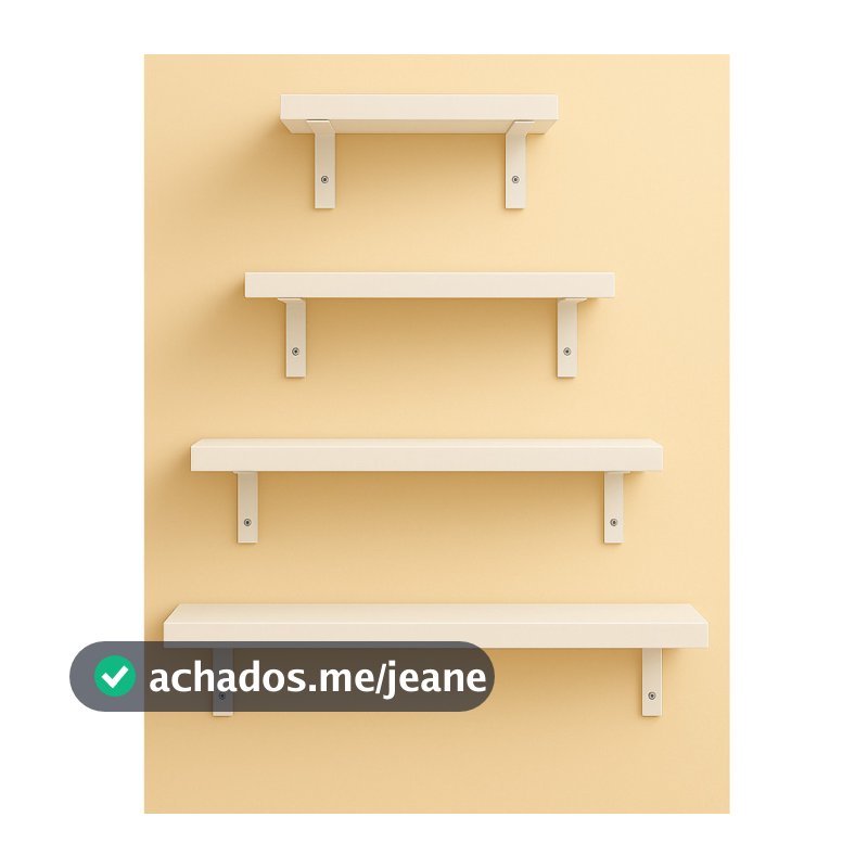 Kit 4 Prateleiras Brancas Multiuso - Acompanha bucha e Parafuso