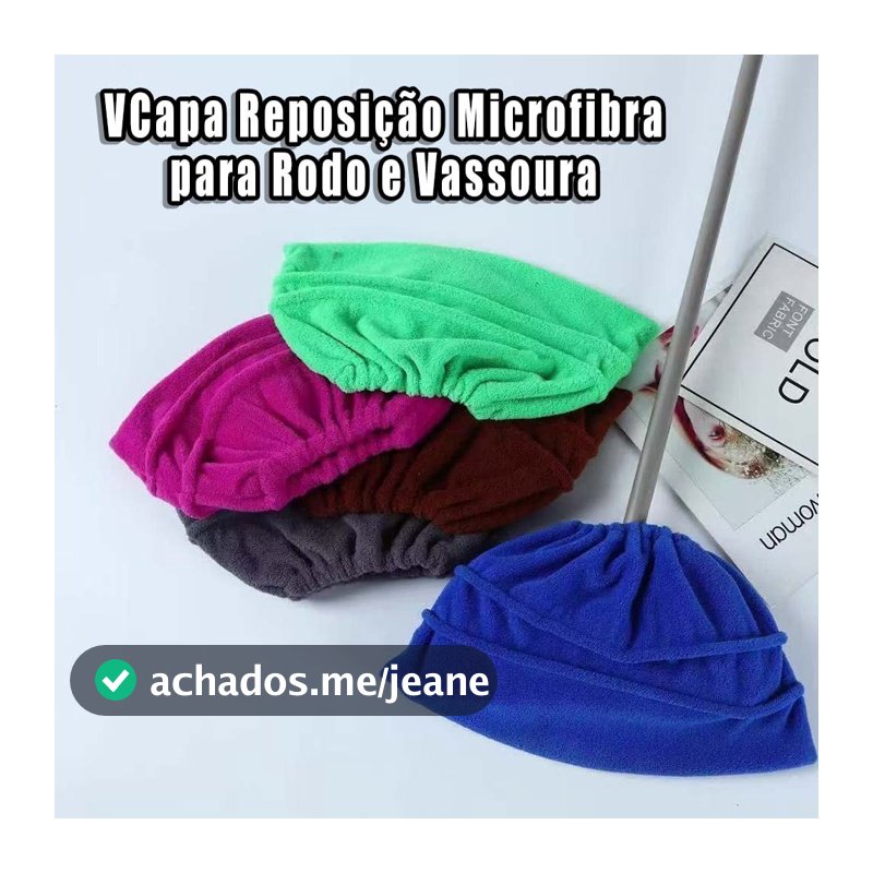 3 Peças Capa Microfibra chão Reutilizável para Rodo e Vassoura Limpeza Cozinha/Móveis Cantos de Paredes