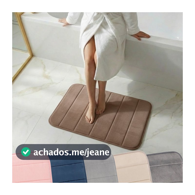 Tapete Foam Absorvente 38x58 cm Soft Antiderrapante Toque Macio Cores Variadas
