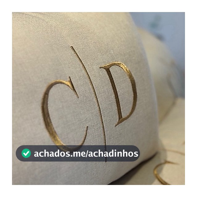 Almofada Personalizada Bordada Com Enchimento Rineira Baguete 50x30 Inicial Casal Linho Veludo
