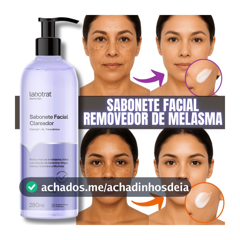 Clareador melasma sabonete manchas na pele e no rosto com acido tranexamico