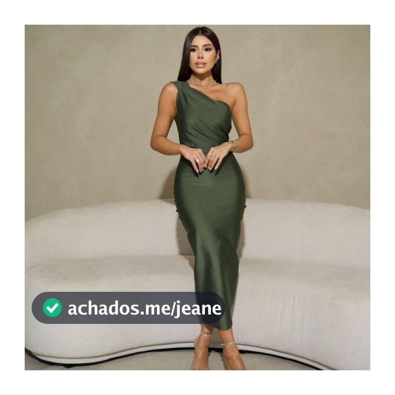 Vestido Feminino Amélia De Um Ombro Para Festa Casamento Formatura Zero Transparência Envio Imediato
