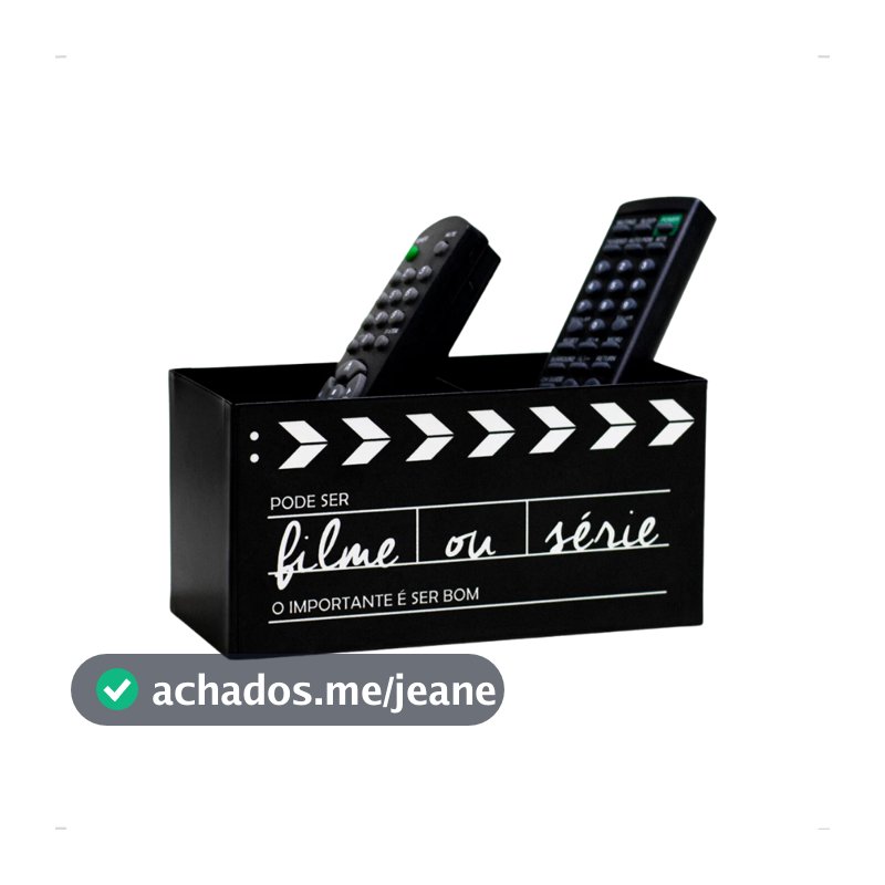 Suporte  Organizador Porta Controle Remoto TV DVD Som Aço Cinema Filme Ou Série 4 Controles Geguton