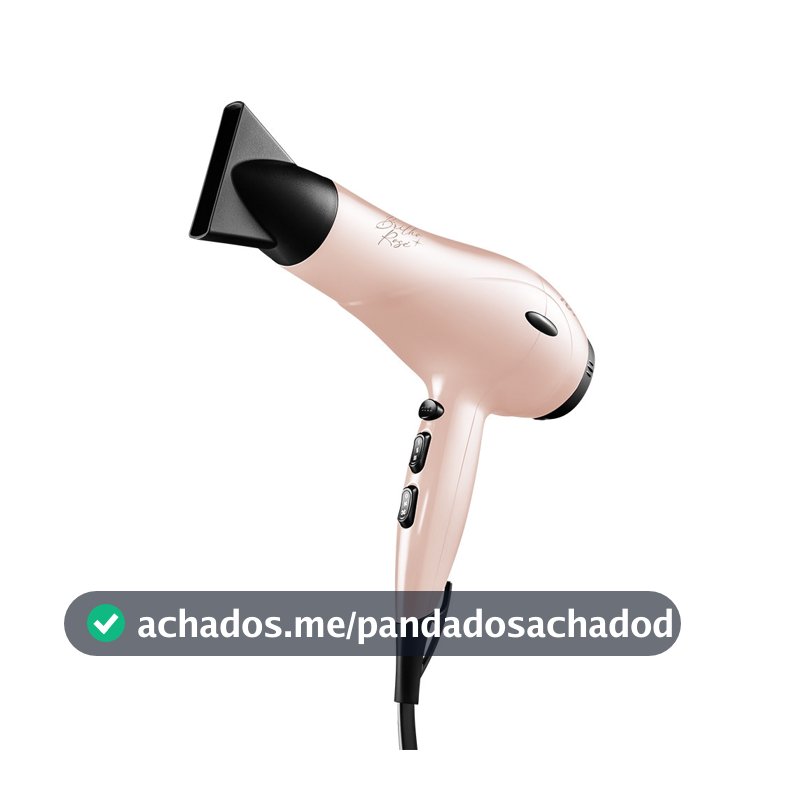 Secador de Cabelo Brilho Rosé com 3 Temperaturas + Alça para Pendurar 2000W-220v Multi Care - EB301