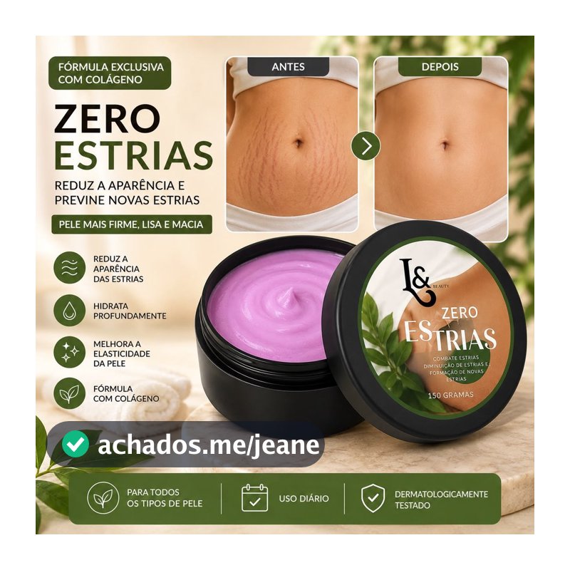Creme Corporal Hidratante para Pele com Estrias 150g - L&Beauty