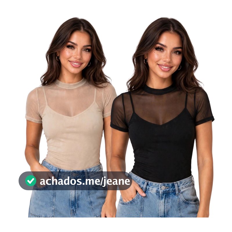 BLUSA TRANSPARECIA  TULE BLOGUEIRA TENDÊNCIA  BLUSA PREMIUM LUXO GRINGA 2026
