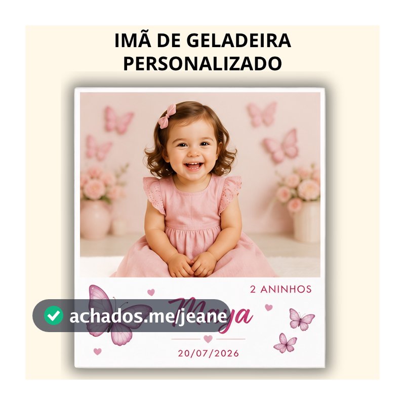 foto imã de geladeira personalizado 6x7 lembrancinha aniversario batismo chá de bebê formatura