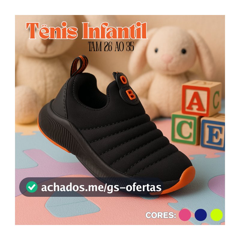 Tênis Meia Infantil Calce Fácil Slip On Para Escola Lazer Dia a Dia Casual Estiloso Confortável