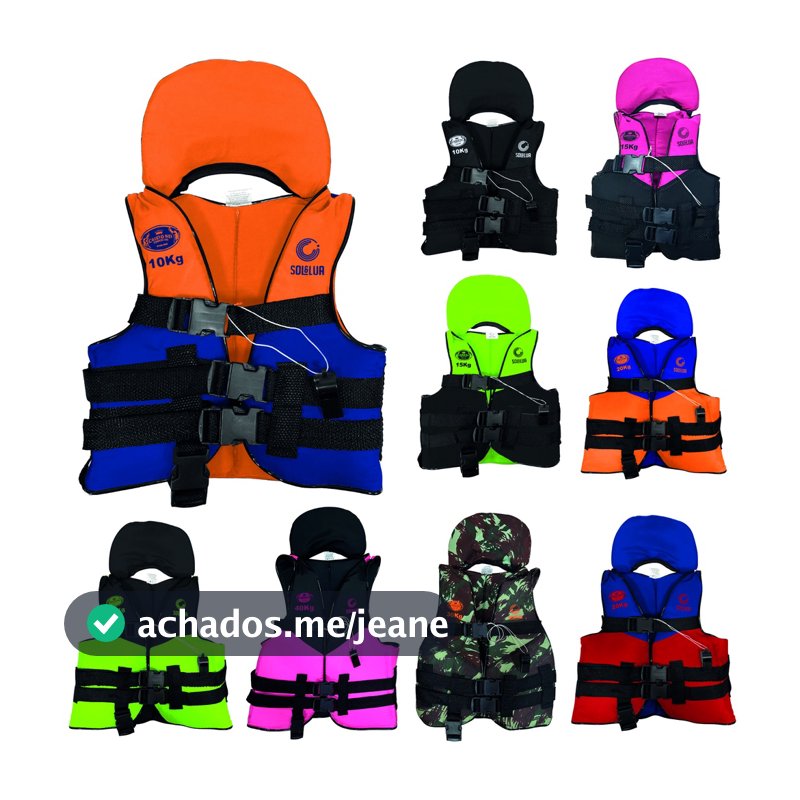 Colete Salva Vidas Boia Infantil Piscina Colorido 10 15 20 30 40 e 50kgs