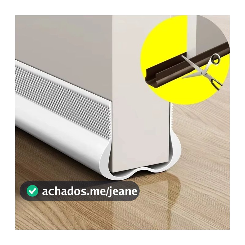 Fita de vedação flexível em PVC para a parte inferior da porta, à prova de vento, chuva e insetos