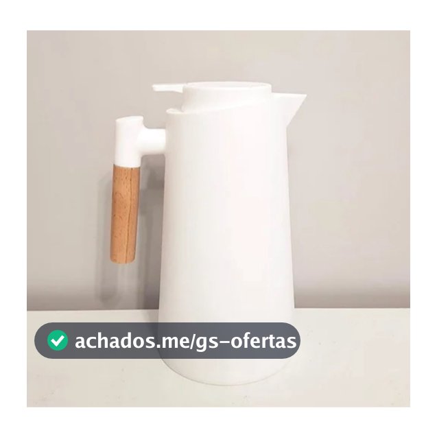 Garrafa Térmica 1 Litro Com Cabo de Madeira Nórdica Café Chá Leite Bebidas bambu Elegante