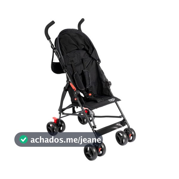 Carrinho De Bebê Passeio Guarda Chuva Styll Baby Preto
