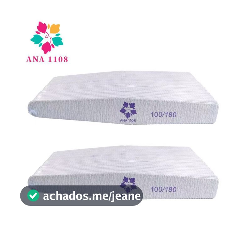ANA1108 Kit50Unidades LIXA De Unha 100/180 Lavável Profissional Para Unhas Nail Acrigel Porcelana