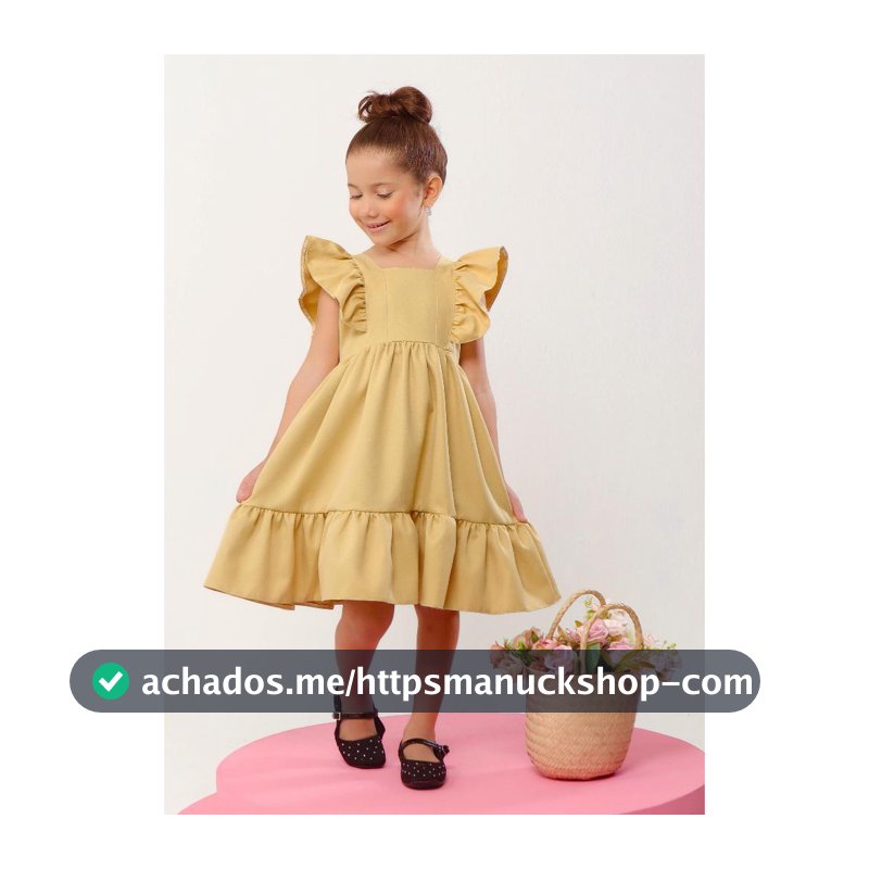 Vestido Infantil Sonho Nude Alfaiataria