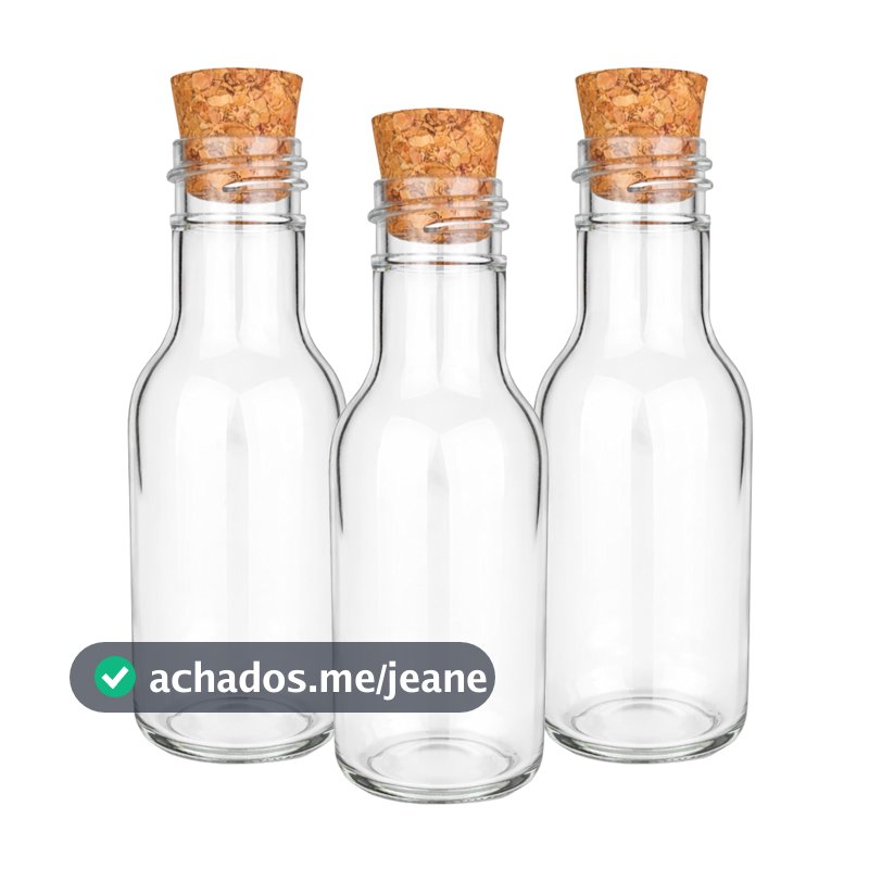 100 - Mini Frascos Plásticos 50ml Com Tampas De Rolha